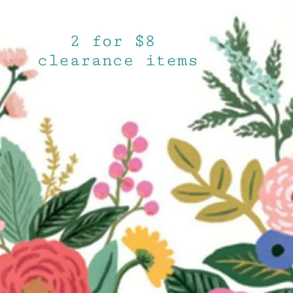 2/$8 Clearing out items to make room for more